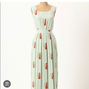 Charlotte Taylor Ant Anthropologie Dress size 12 silk Mint Green Maxi Dress